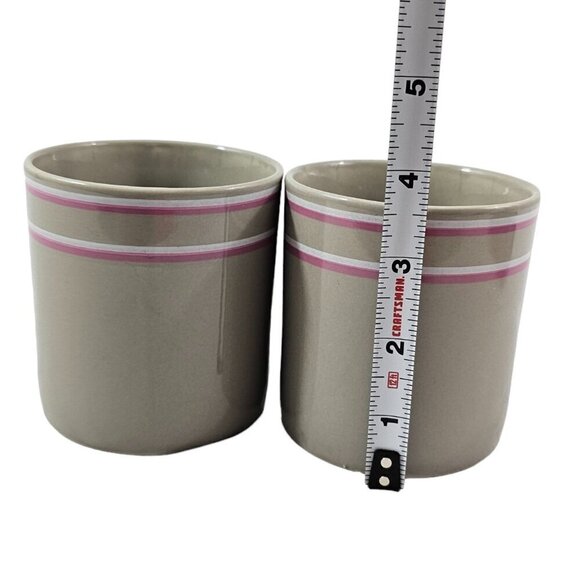 Vintage 1980’s JMP Japan Chromatics Gray 11 Oz Stoneware Mugs Cups – Set of 2 - Picture 6 of 16